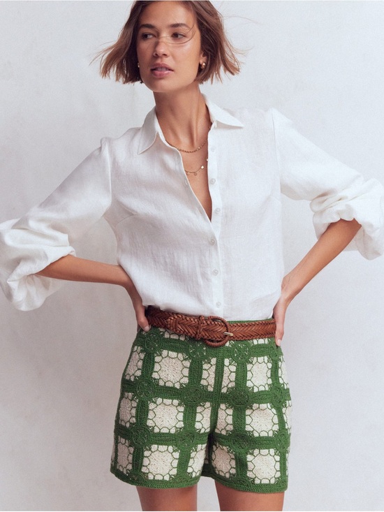 Boden Pants - Boden Crochet Shorts